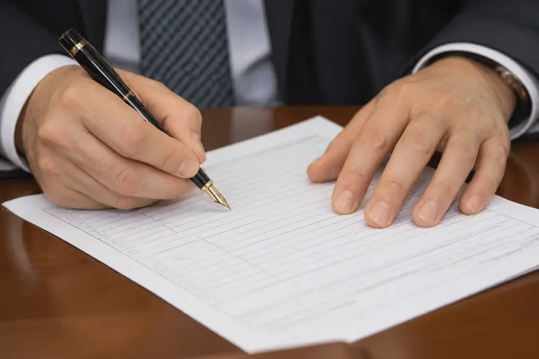 Mains remplissant un formulaire administratif officiel pour éviter les erreurs de codes postaux