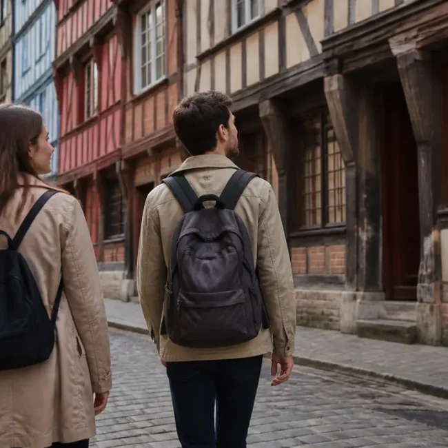 Découverte des rues médiévales lors d'un itinéraire rouen à pied