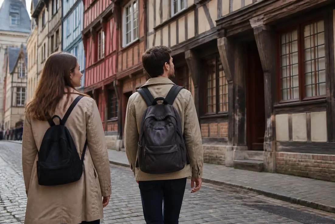 Découverte des rues médiévales lors d'un itinéraire rouen à pied